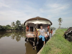 This is the house boat, on which we celebrated Christmas.